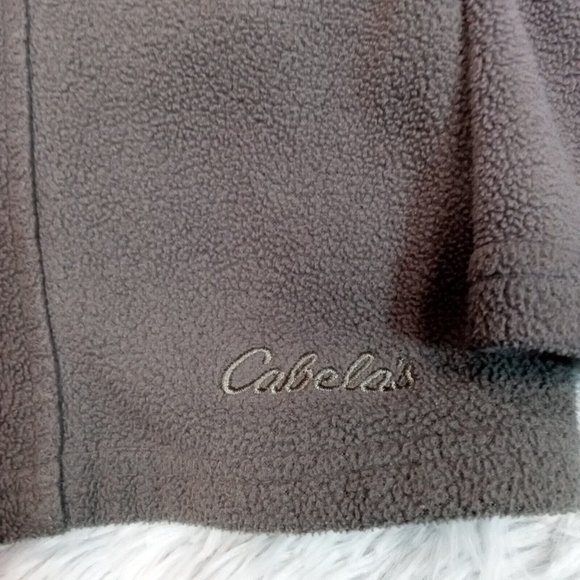 Cabela's Mens Shirt Jacket Fleece Green M Shacket Zip Long Sleeve Pullover - Picture 3 of 11